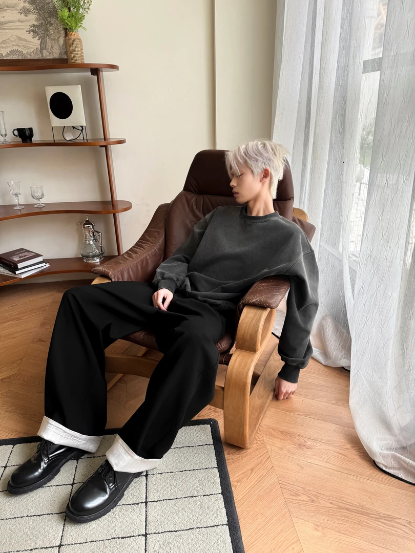 一裤两穿灯笼西裤* 4Junks 01 Basic Split Knickerbockers 条纹