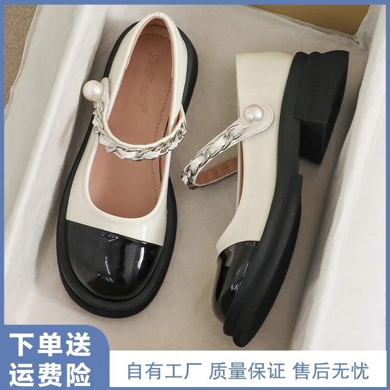 玛丽珍女鞋2025新款夏季英伦风大码41软底吸汗夏款舒适小皮鞋