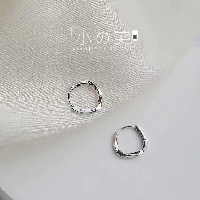 铜合金耳饰 通勤百搭2023新款饰品素圈耳扣耳圈养耳洞冷淡风百搭