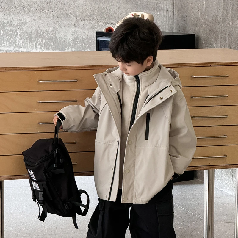 【Q】棉小班三合一外套中大童秋冬休闲防风冲锋衣三穿套装AD4075