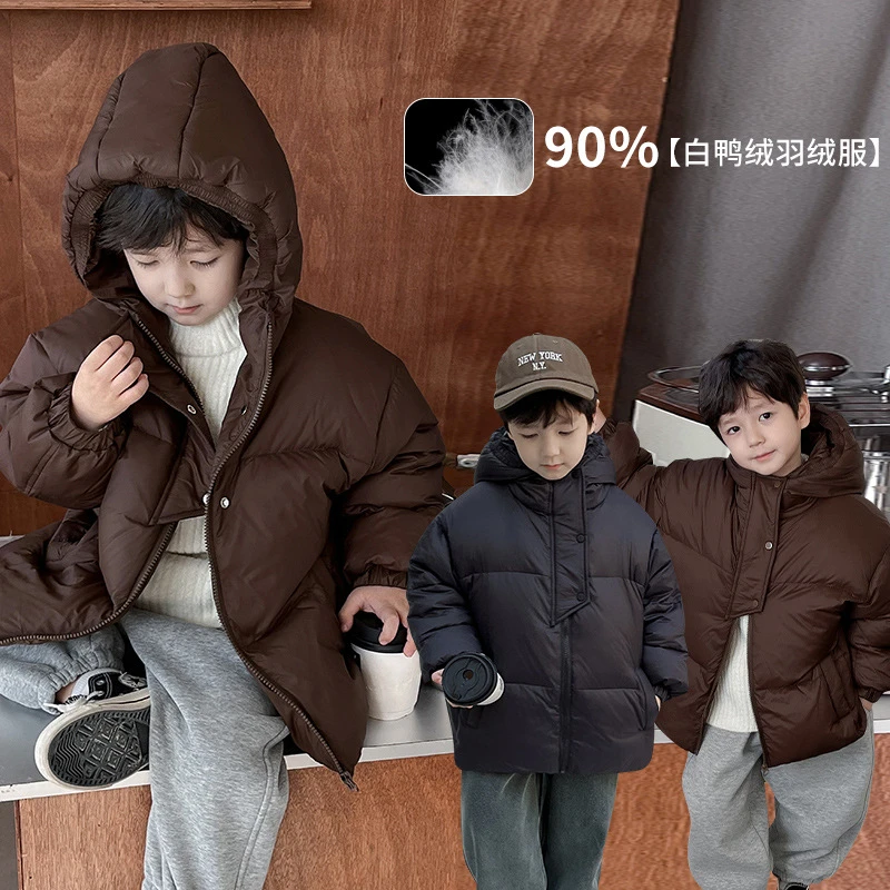 【清】AD3121棉小班男童羽绒服2023新款连帽保暖上衣外套