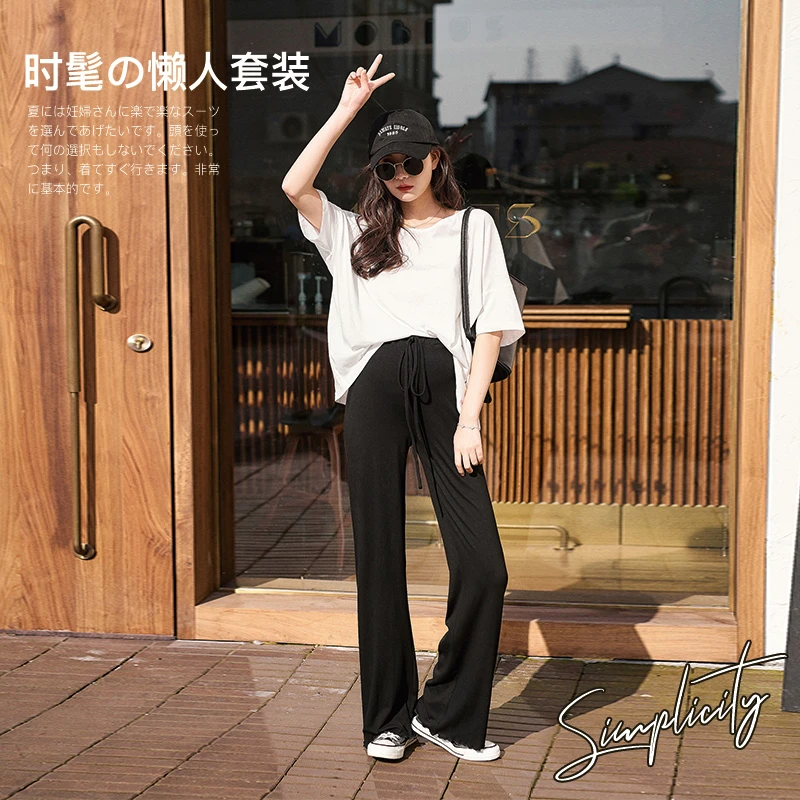 5641 孕妇夏装阔腿裤