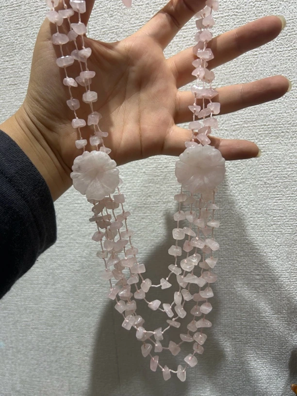 合金琉璃项链 重工花花手工串珠项链