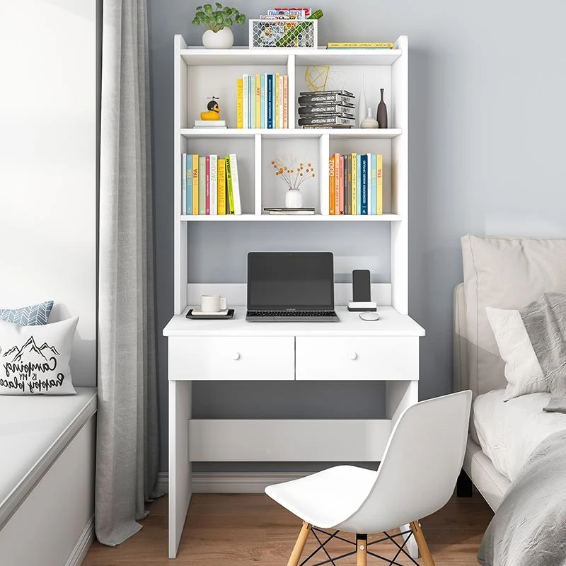白色电脑桌窄型40公分宽学生床头小书桌60cm长卧室简约80写字桌子