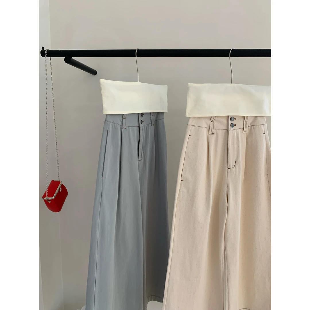 【BeautyKey】长岛冰茶 气质时尚休闲百搭直筒设计感休闲裤