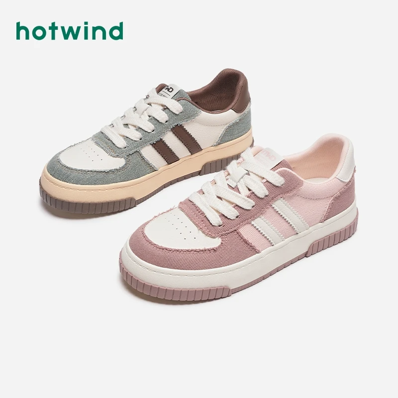 热风2024年春季新款女士时尚休闲鞋H14W4520