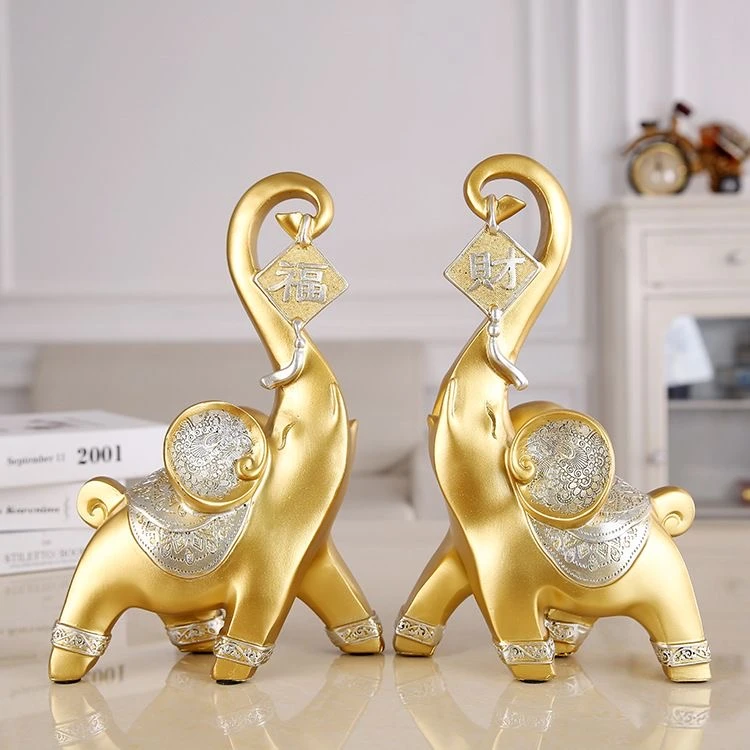 大象摆件现代网红高档轻奢风客厅电视柜玄关家居工艺乔迁新居礼品