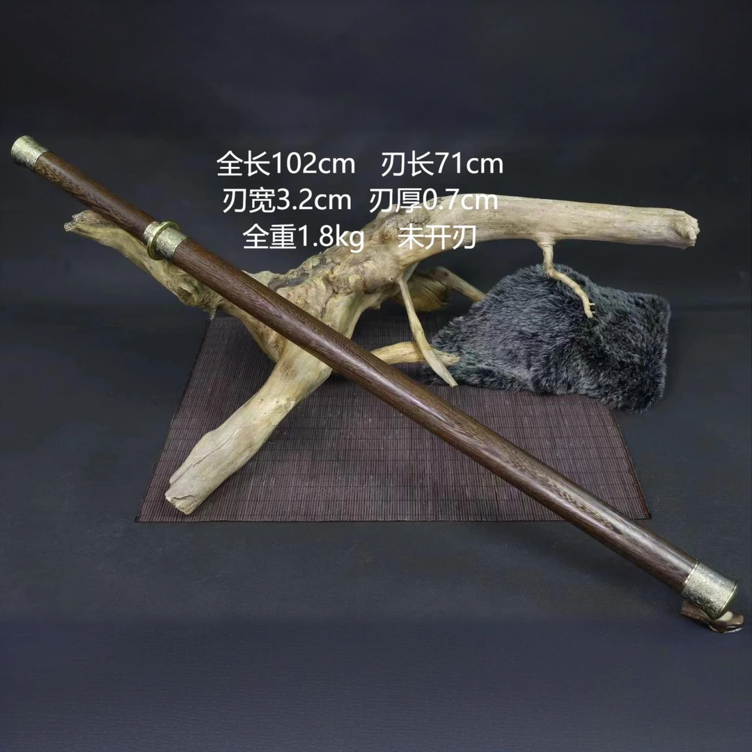 12金  御钱棍刀  花纹钢  未开刃