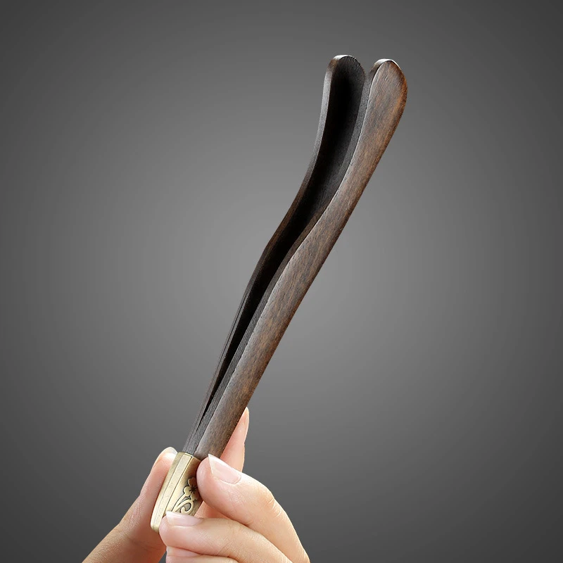 实木茶夹子功夫茶具配件茶道防滑杯夹泡茶茶叶茶杯镊子