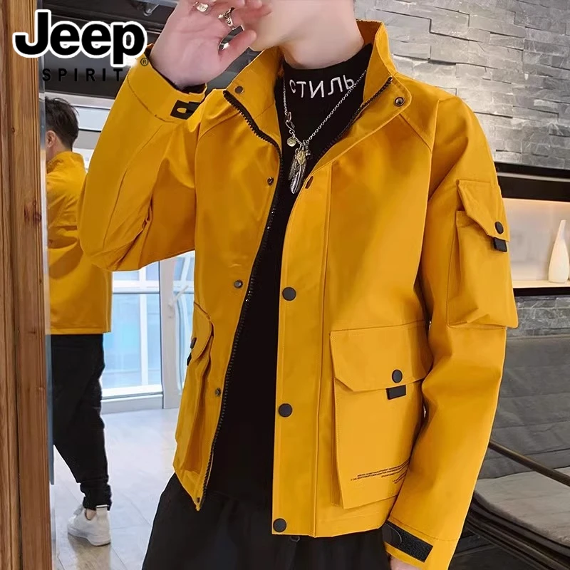 JEEPSPIRIT吉普男士夹克秋冬季韩版潮流帅气休闲时尚百搭宽松外套