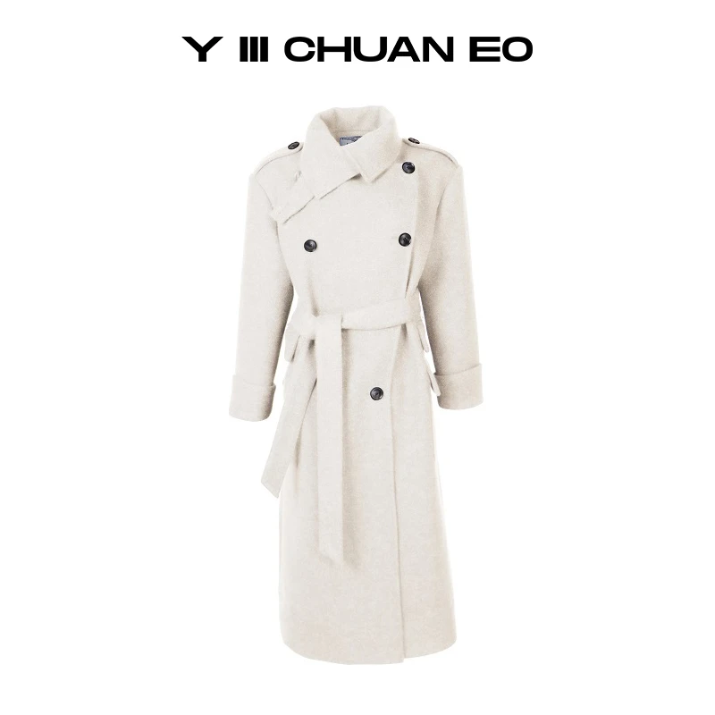 张千万 x 一川 双面呢中长款毛呢外套大衣