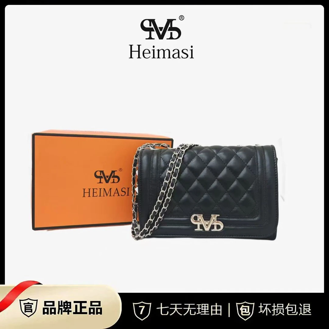 工厂直销长21宽7高14M家轻奢单肩斜挎包9115黑配彩盒无纺布袋手卡