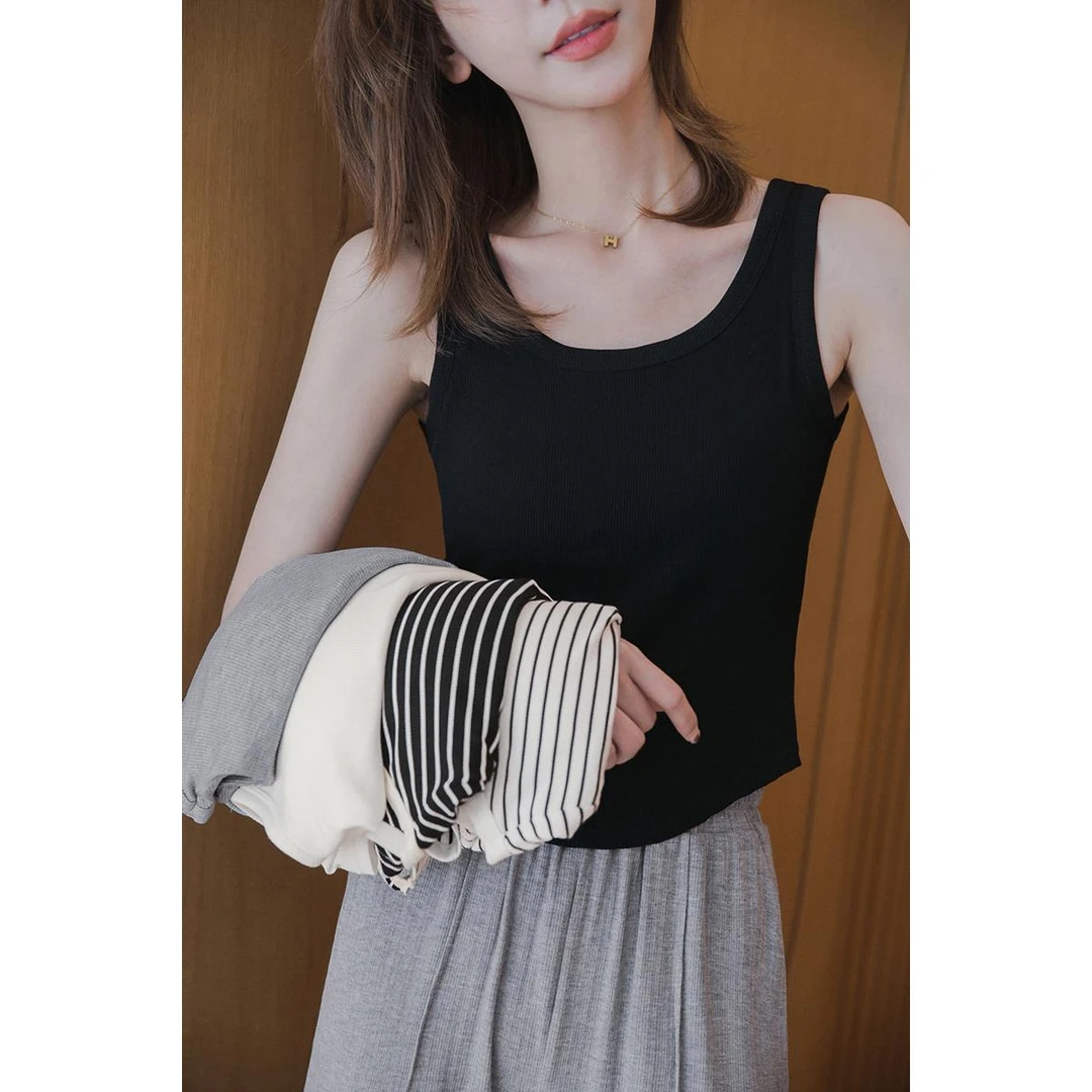 【小姐姐背心 】小谷粒吊带背心女修身版型内搭无袖短款超显瘦上衣