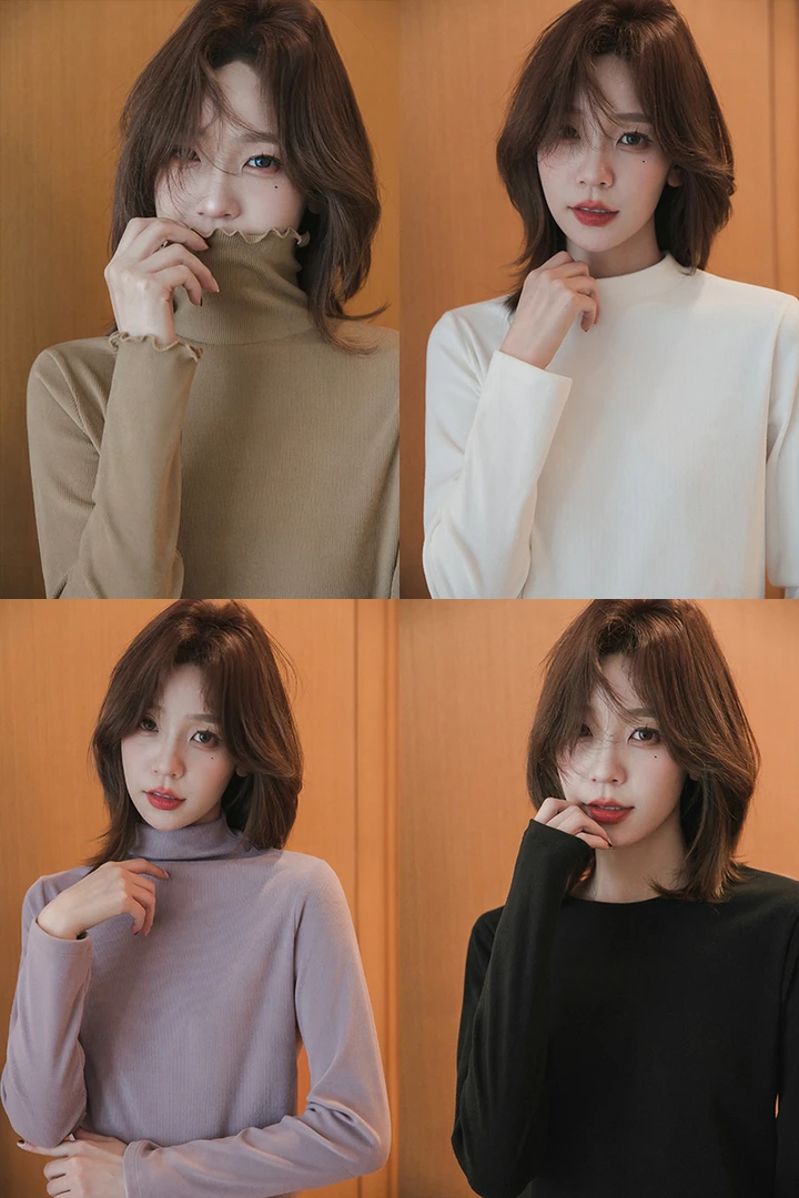 【129.99元2件 199.99元4件】小谷粒秋冬保暖打底衫高档长袖内搭T恤