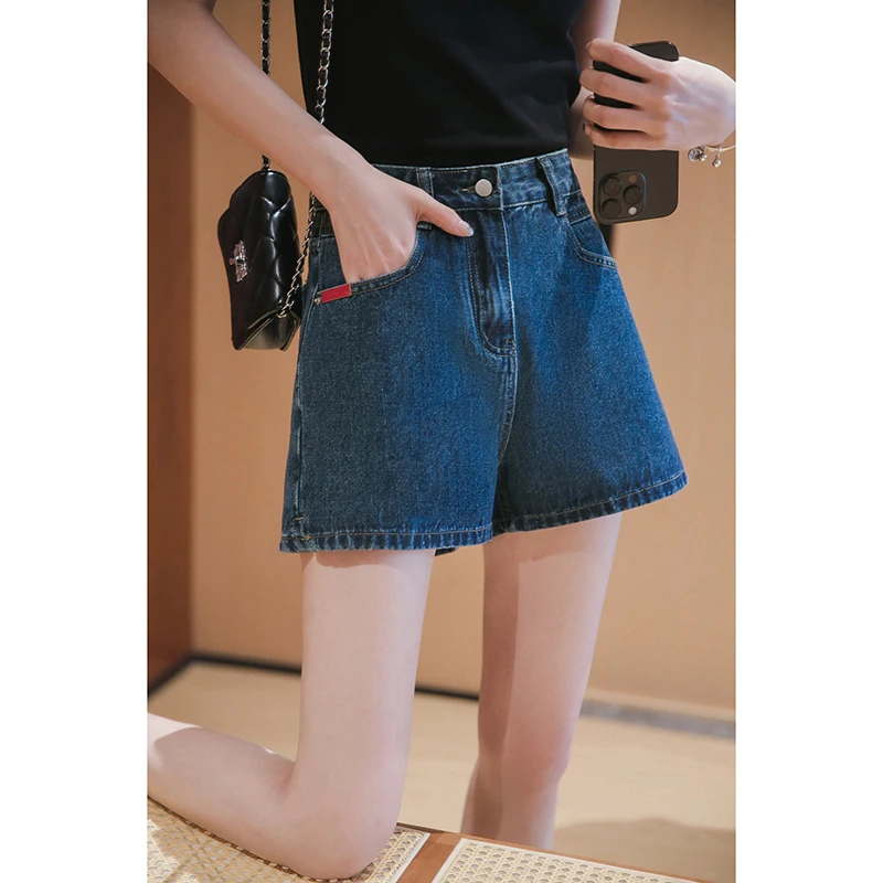 短裤女夏季高腰显瘦休闲百搭一粒扣外穿短款阔腿裤