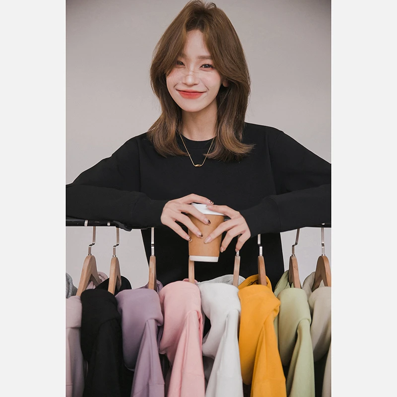 小谷粒打底秋冬连帽卫衣秋季女新款银狐绒长袖百搭宽松厚款上衣