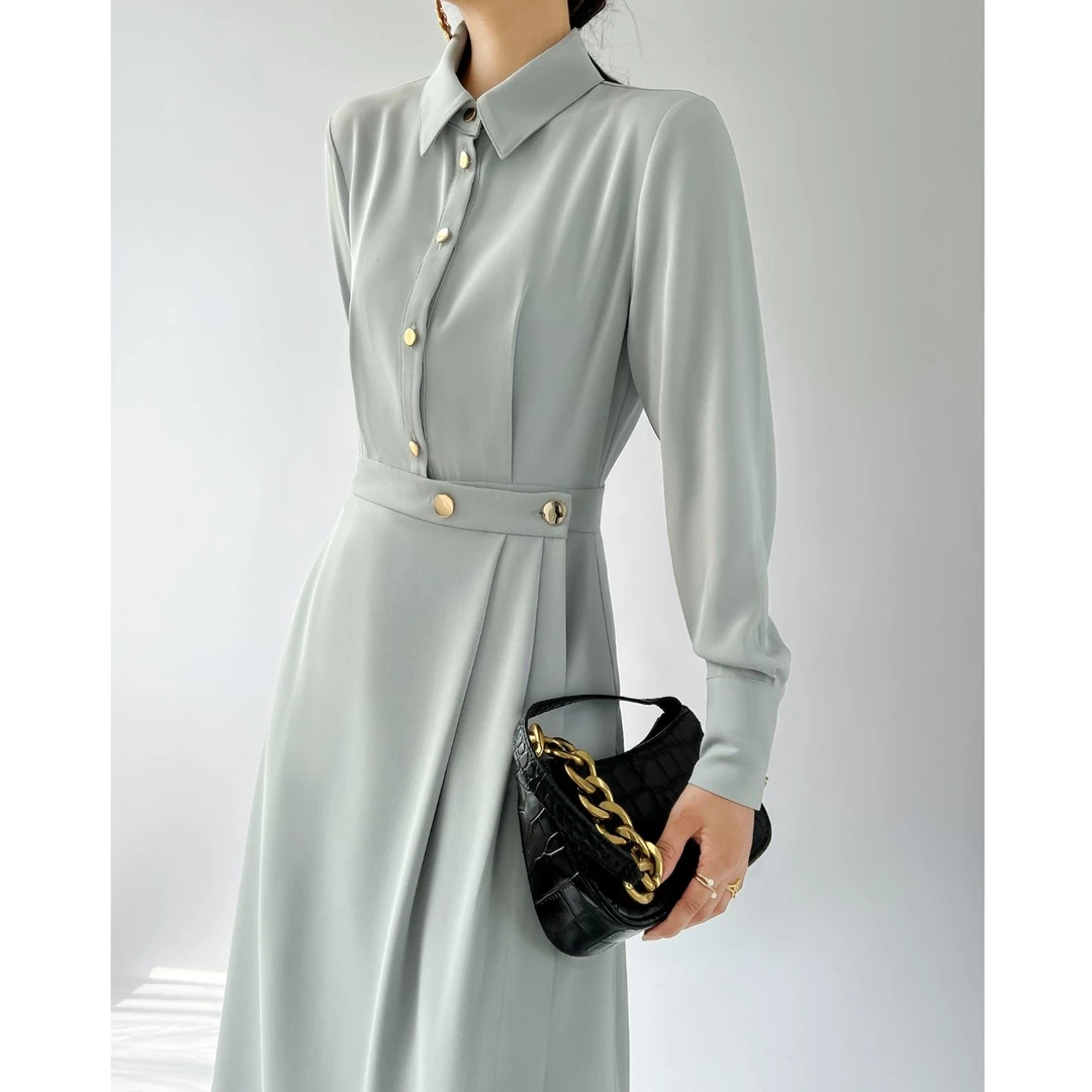 木子A系【如沐春风】2024新春轻奢女装大码连衣裙高腰显瘦显气质