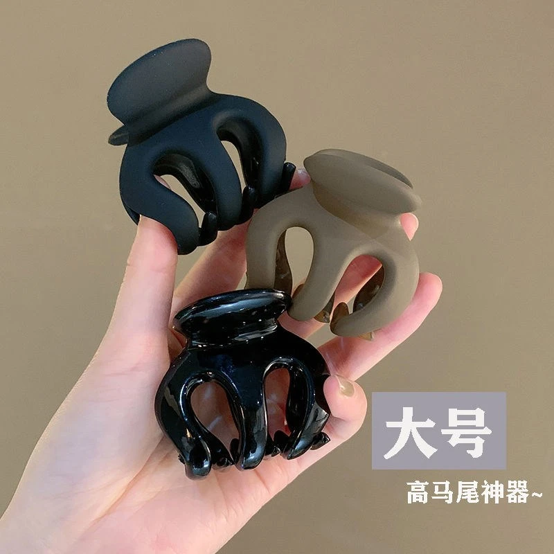 简约大号高马尾抓夹神器金晨同款发夹头饰女后脑勺鲨鱼夹固定神器