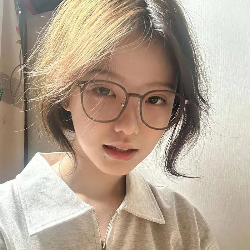 超轻眼镜框近视女可配有度数镜片素颜适合方圆脸显白显瘦平光眼镜
