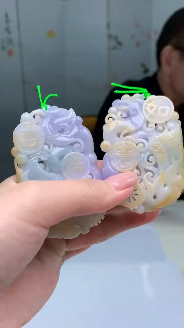 【闪购商品】定制翡翠未镶嵌4829jj-毛货挂件44