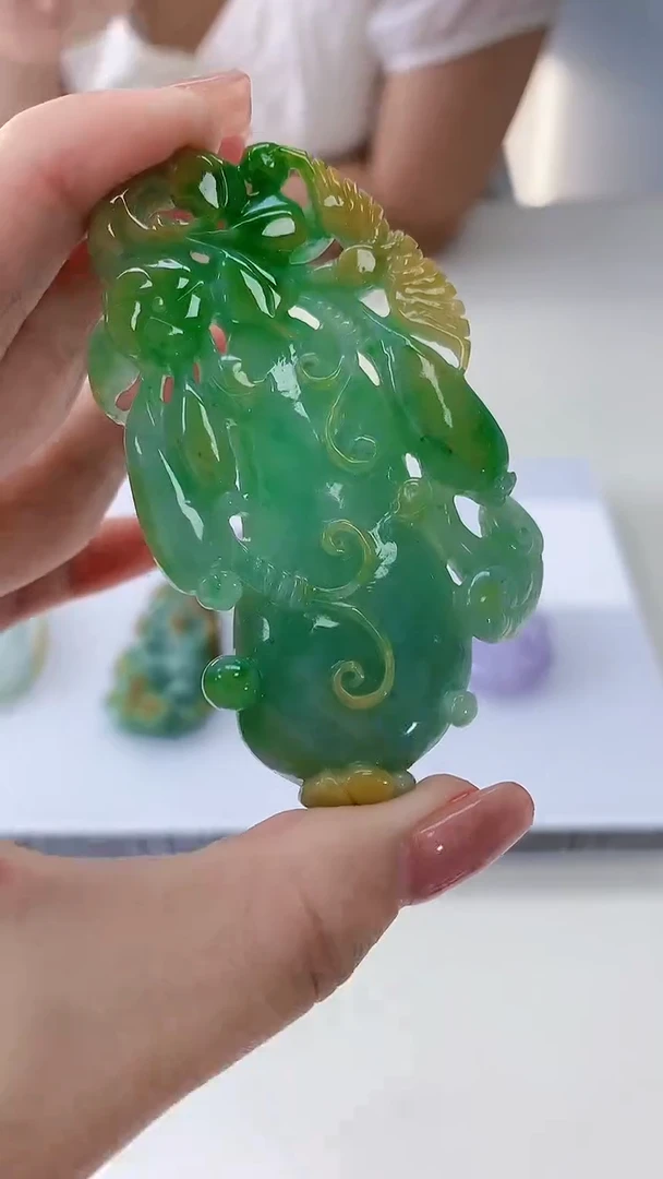 【闪购商品】定制翡翠未镶嵌4902jj-毛货福瓜80