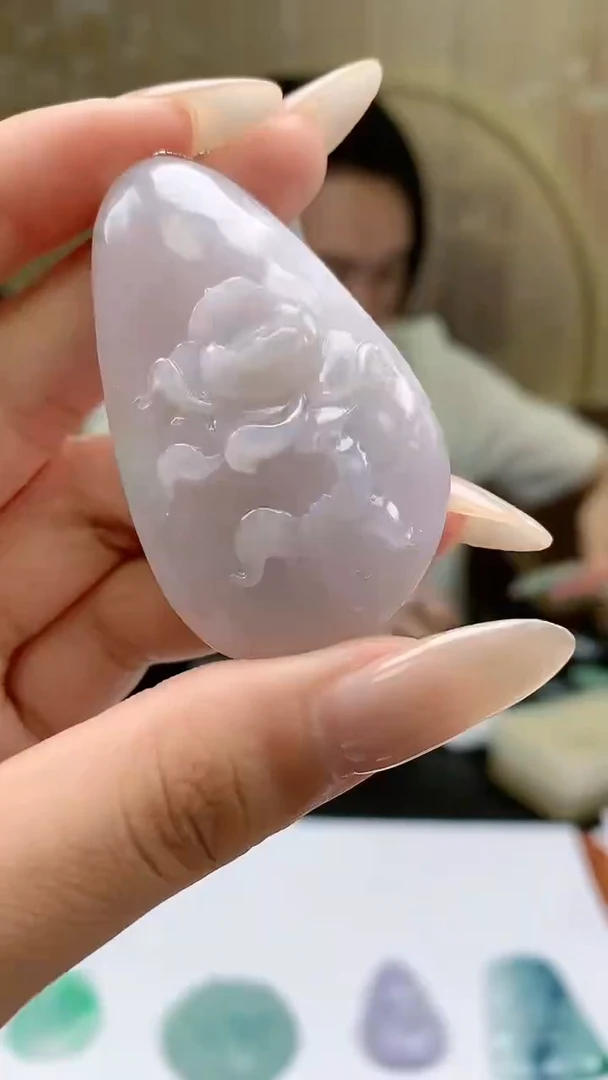 【闪购商品】定制翡翠未镶嵌4919xd-毛货挂件108