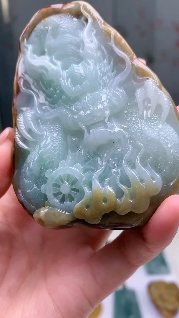 【闪购商品】定制翡翠未镶嵌5028jj-毛货龙牌167