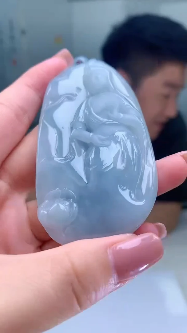 【闪购商品】定制翡翠未镶嵌5028jj-毛货挂件100