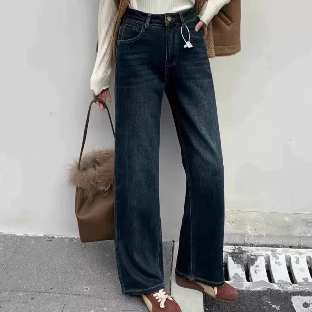 9628#新款女装时尚加绒加厚裤子