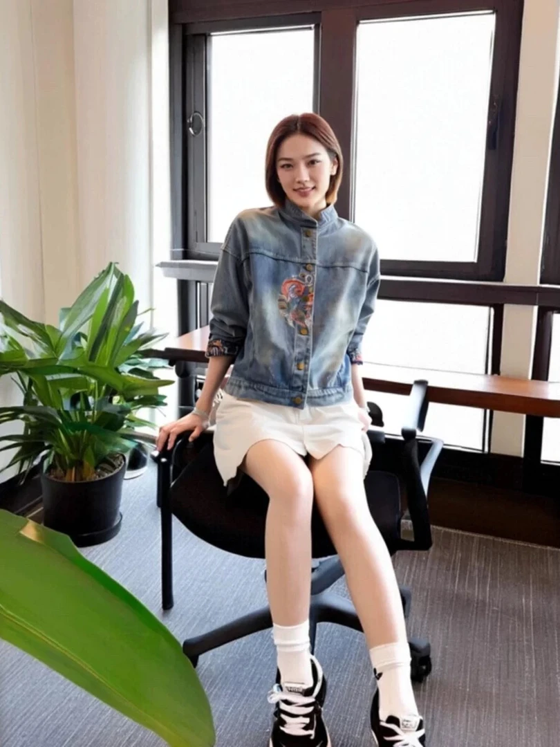 689#新款女装时尚牛仔外套