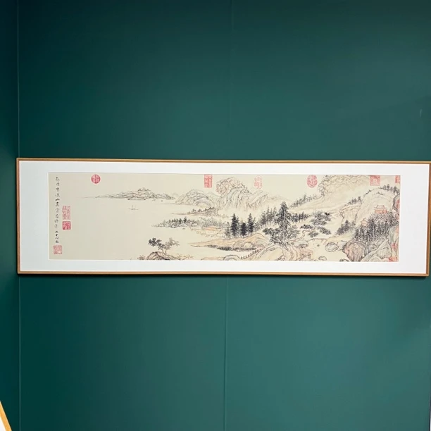 【溪山真赏图】茶室客厅书房室内装饰挂画