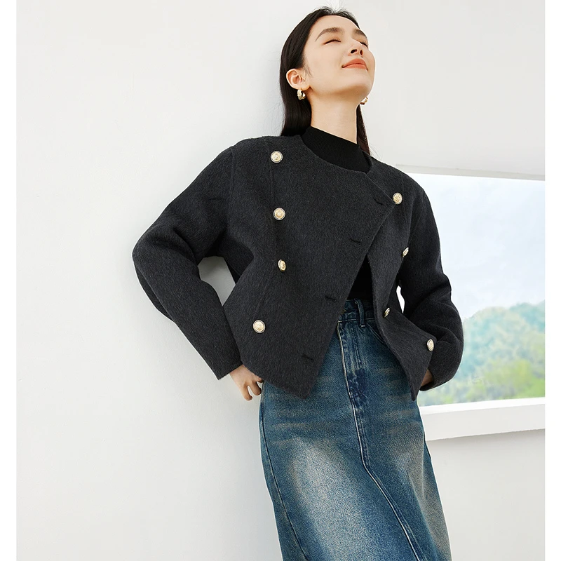 【程总专属】梵希蔓复古百搭双面呢大衣50765