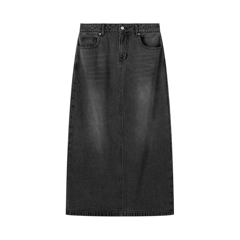 MOSIIMORII【汐浪轻语】MOSIIMORII夏季休闲宽松水洗做旧牛仔裙显瘦