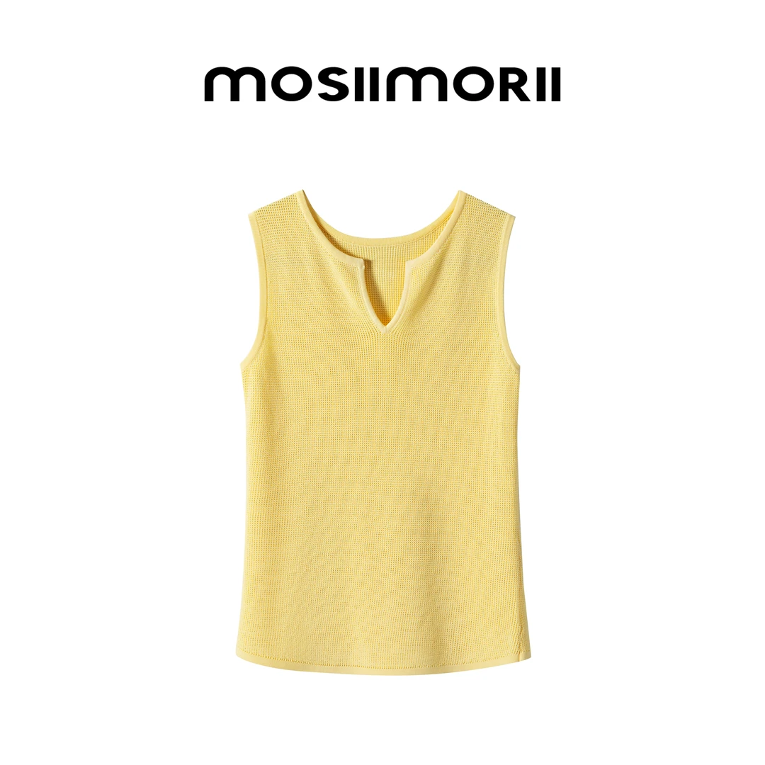 【白日梦】开领针织背心时尚百搭宽松休闲无袖夏季