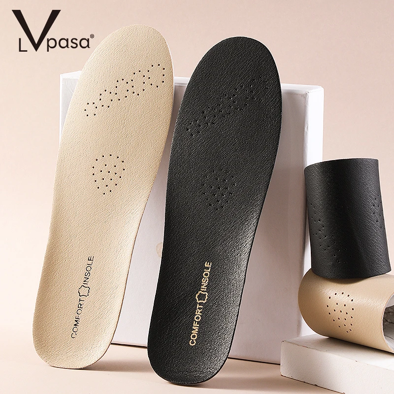 Lvpasa真皮牛皮乳胶鞋垫久站不累男女吸汗防臭运动减震踩屎感柔软