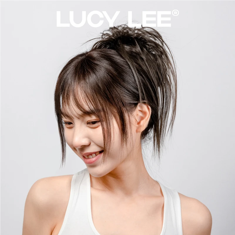 LUCY LEE桃心毽子头抓夹仿真辣妹慵懒风鸡窝头蓬松自然假发马尾