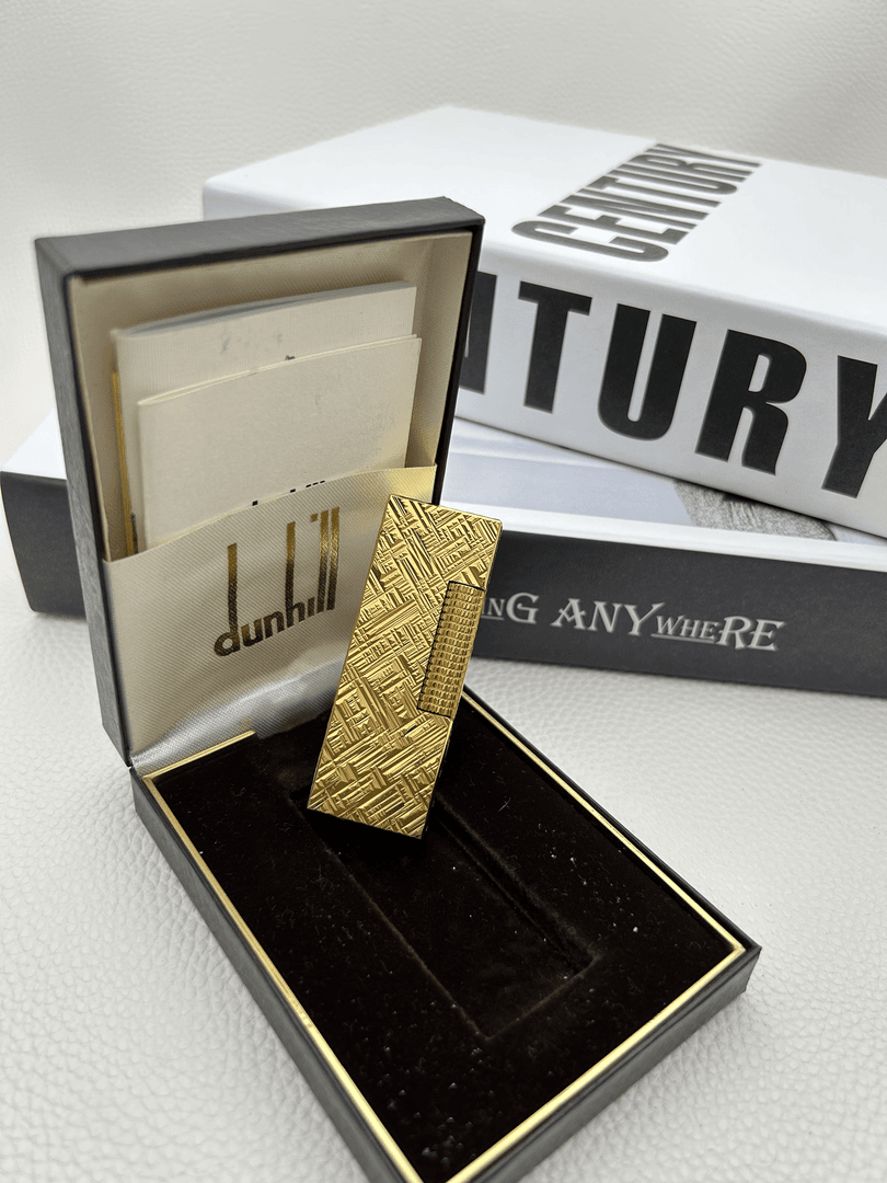 d家 二奢金色锉刀纹打火机 时尚男士七夕送礼高档个性复古1559