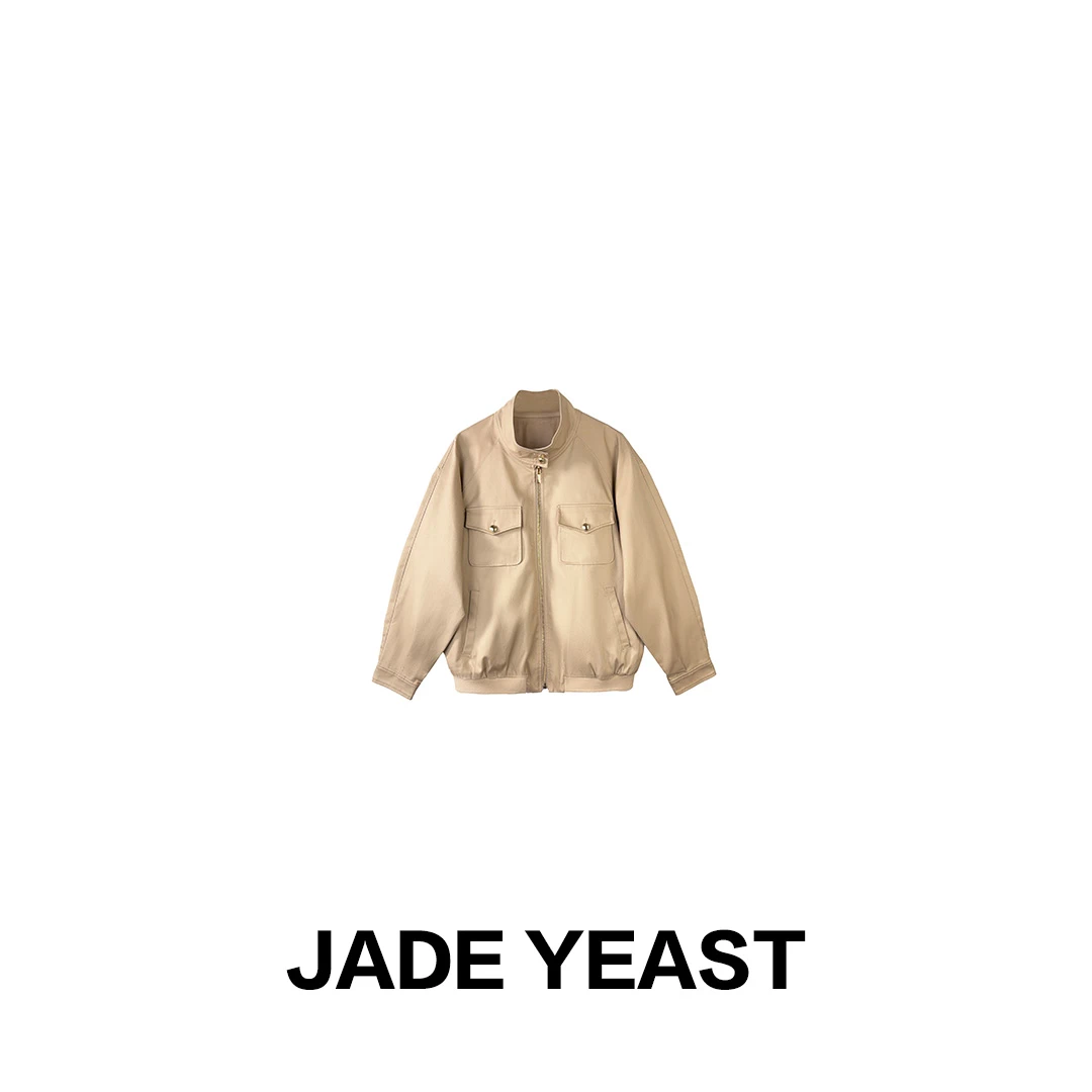 JADE YEAST|高端线哈灵顿翻领口袋工装夹克-24010