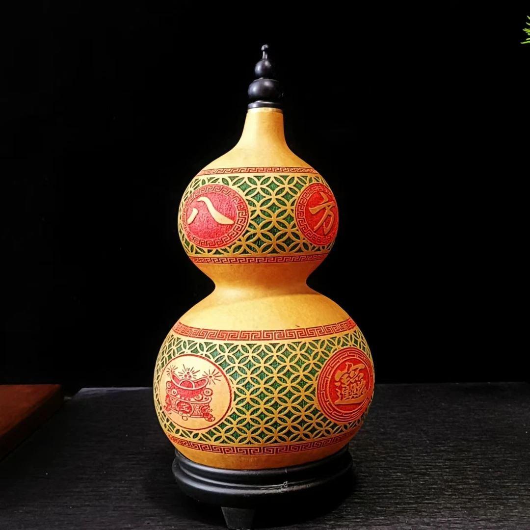 丹茗直发—— 八方进財开口葫芦 摆件20—25厘米