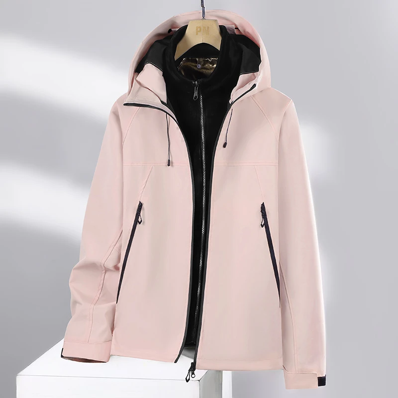 黑金三合一情侣户外夹克运动防风保暖外套/2件套5m