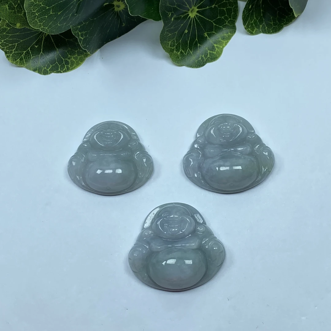 天然翡翠a货佛公吊坠多样性发其一（尺寸38.4-42.5-12mm）