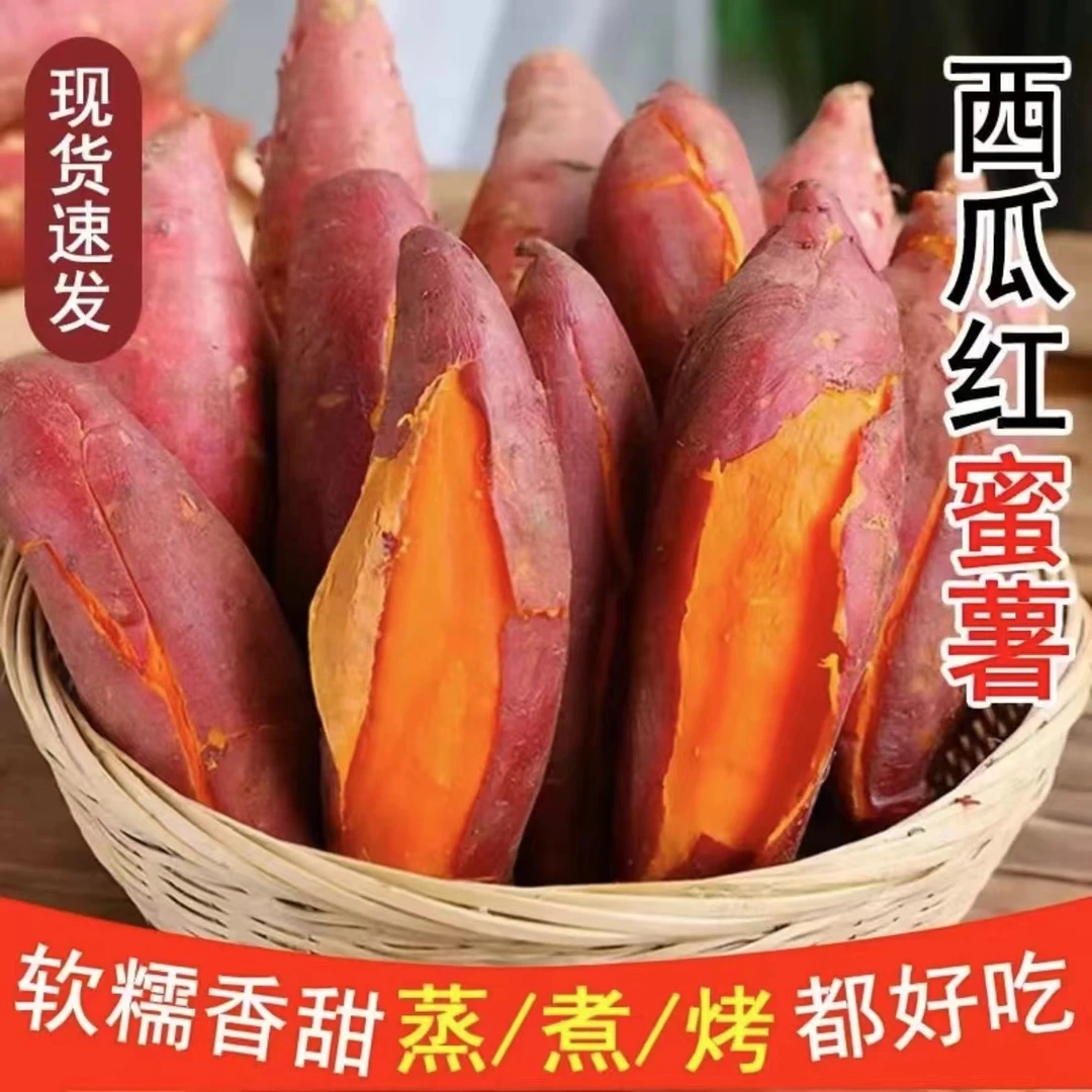四川新鲜现挖西瓜红红薯沙地甜蜜薯红心番薯3斤9斤装地瓜香甜软糯