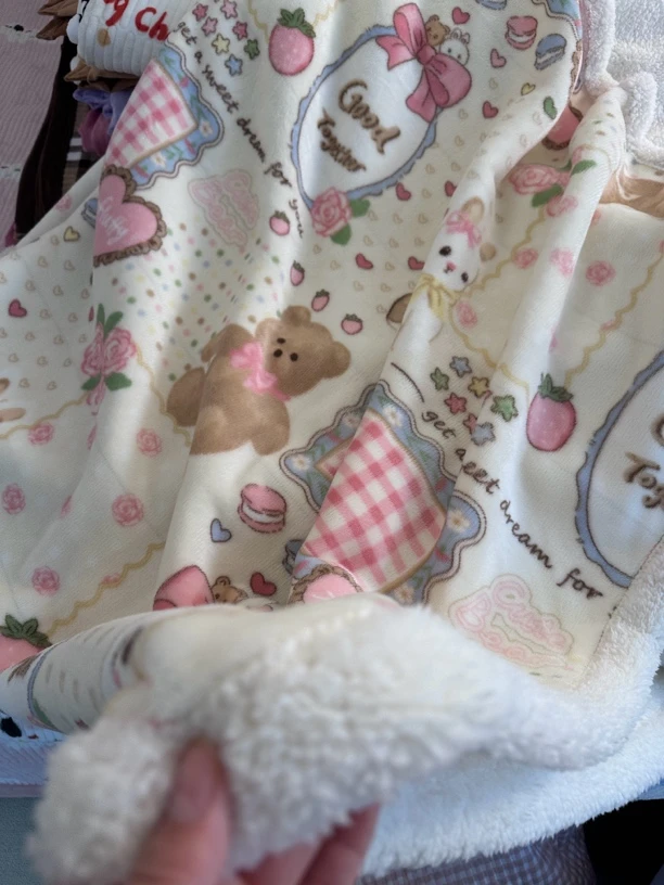 2024新款盖毯双面加厚印花双层绒毛毯