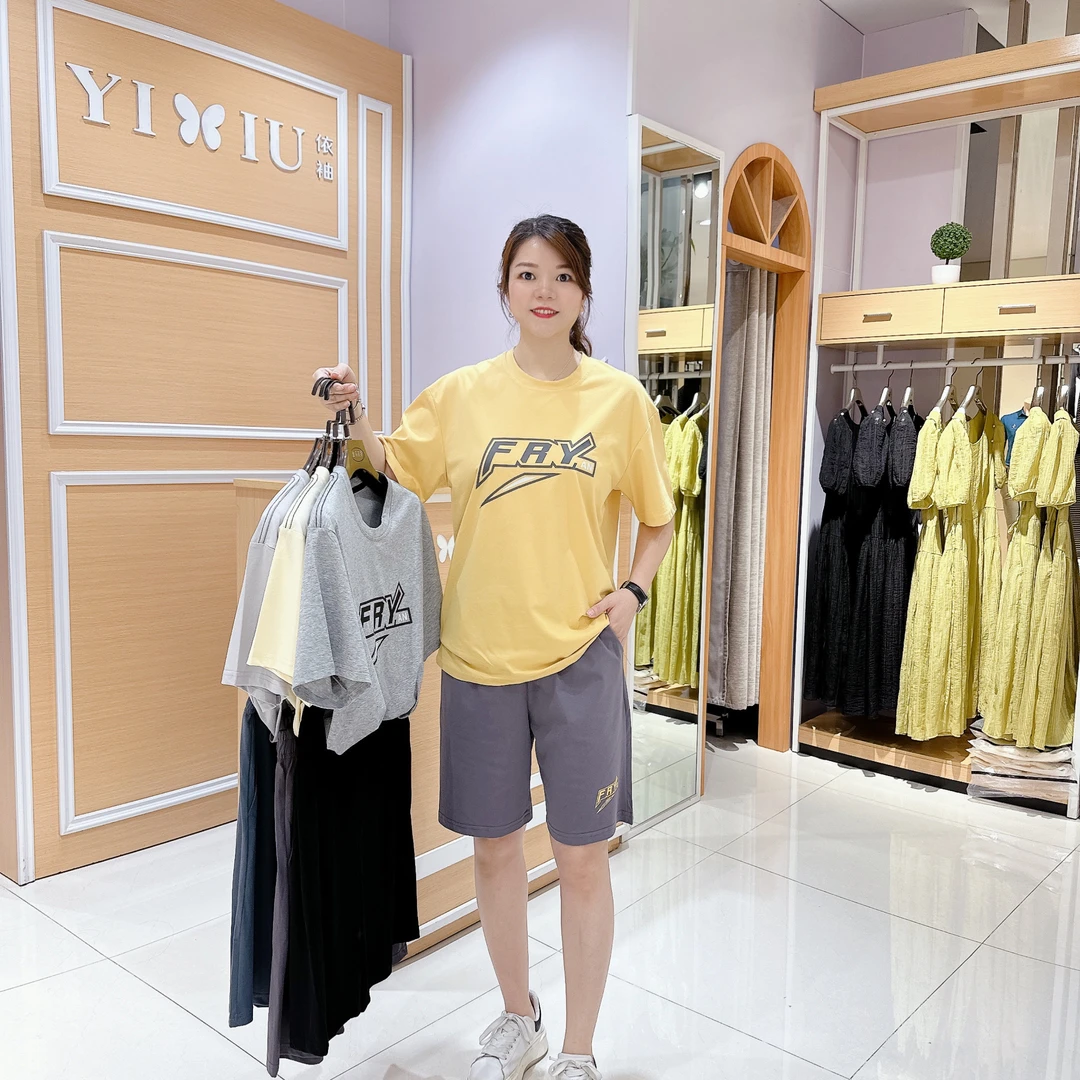 男士4-2409夏季多色短袖休闲运动家居服套装时尚