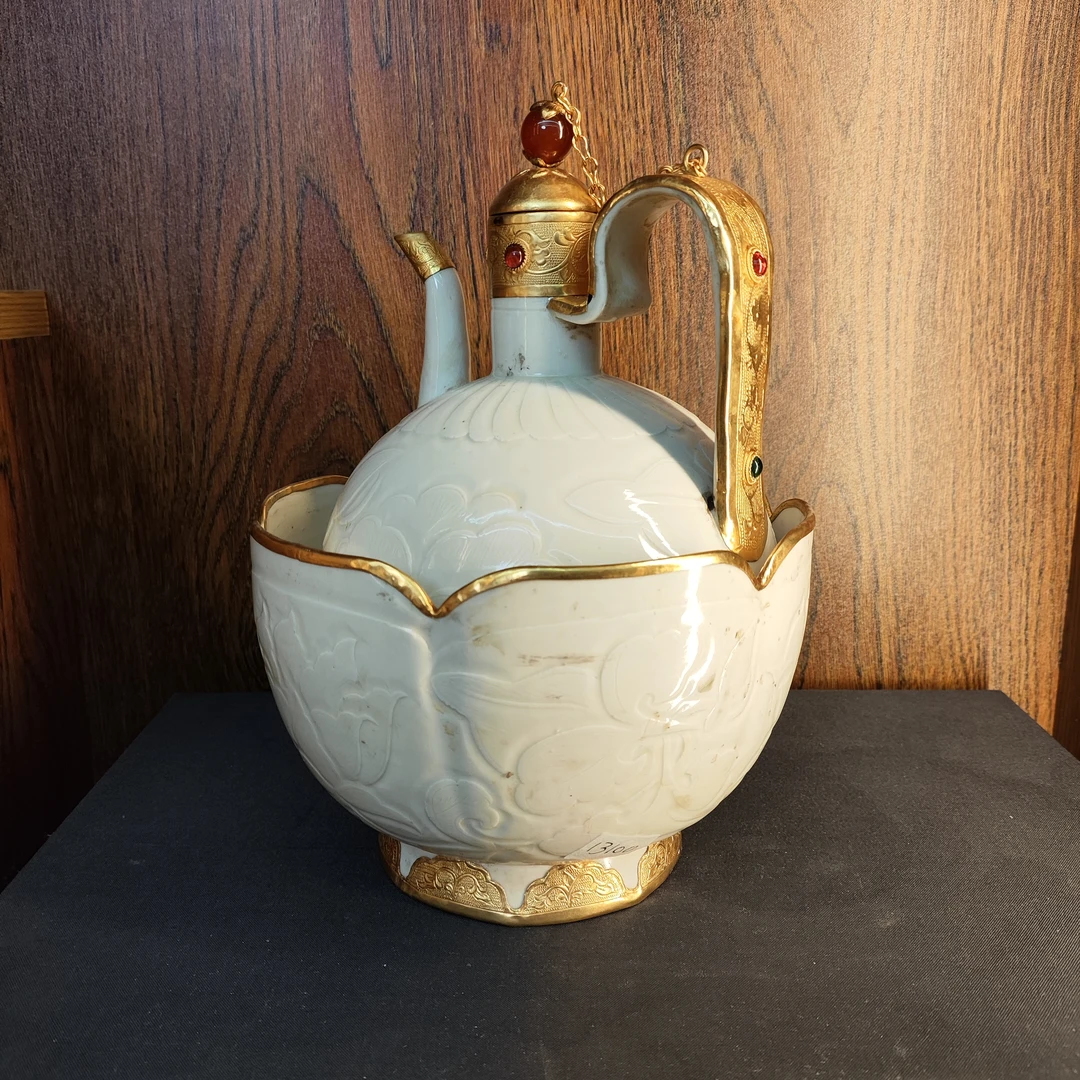 13100#宋代定窑温酒壶