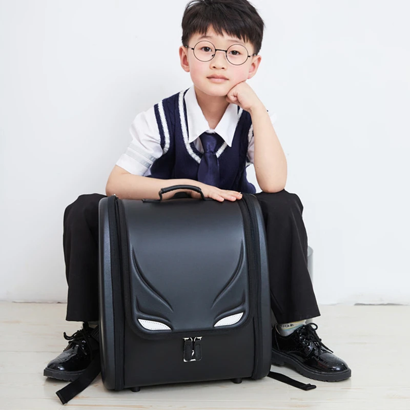 CHUNYU/春宇韩版1至3至6年级小学生减负箱体书包超轻皮质儿童书包