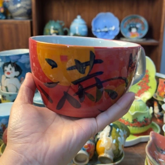 瓦当景德镇釉下手绘陶瓷