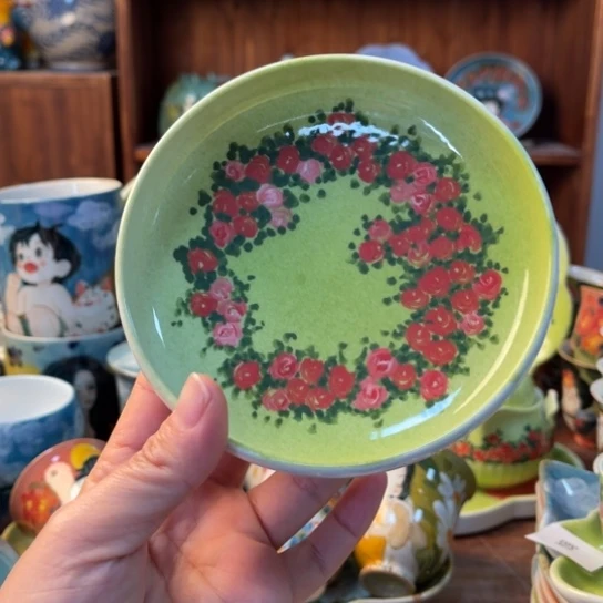 瓦当景德镇釉下手绘陶瓷。