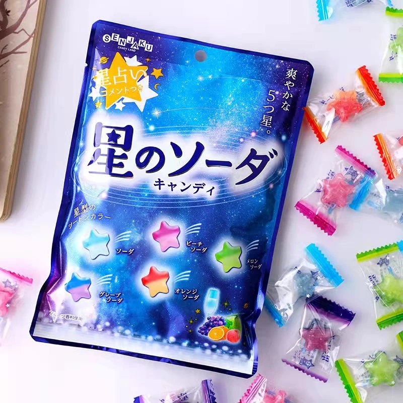 日本进口扇雀饴星星糖5味什锦水果糖汽水喜糖礼物网红高颜值零食