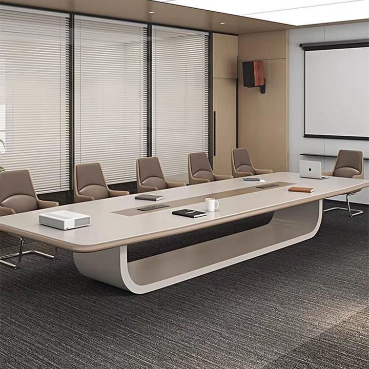 会议桌条形简约现代会议室多功能优质大气办公工作拼色洽谈精选